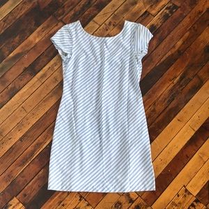 Blue & White Stripe Mahi Gold Dress